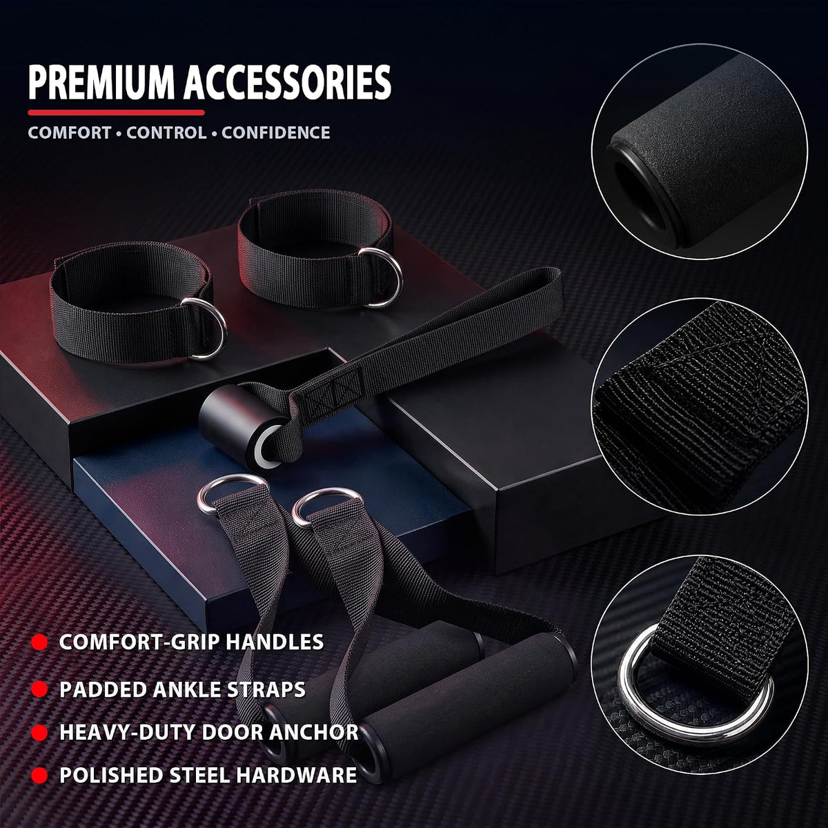 WHATAFIT Resistance Bands Set – Durable On-the-Go Strength Equipment for Remote Professionals and Outdoor Training