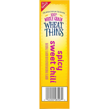 Wheat Thins Spicy Sweet Chili Crackers – Guilt-Free 21g Whole Grain Snack for Wellness Routines and Cozy Couch Time, 8.5 oz