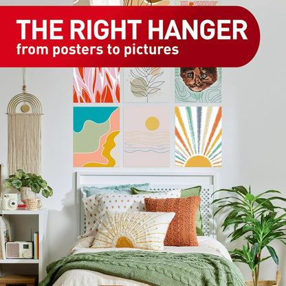 white foam strips designed to blend discreetly behind posters