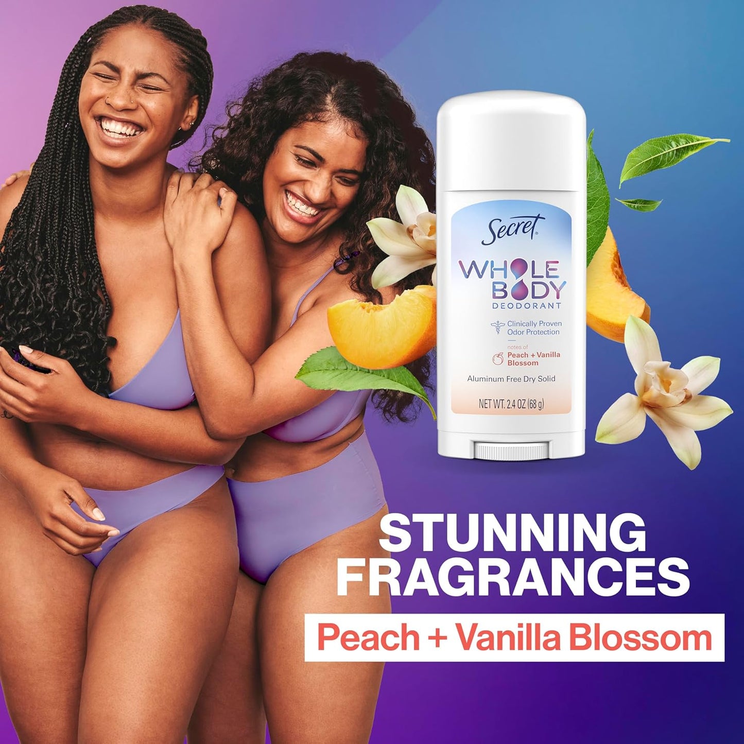 whole-body application: underarms, underboobs, privates, thighs, and feet