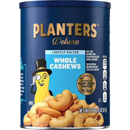 whole cashew pieces roasted in peanut oil and finished with sea salt
