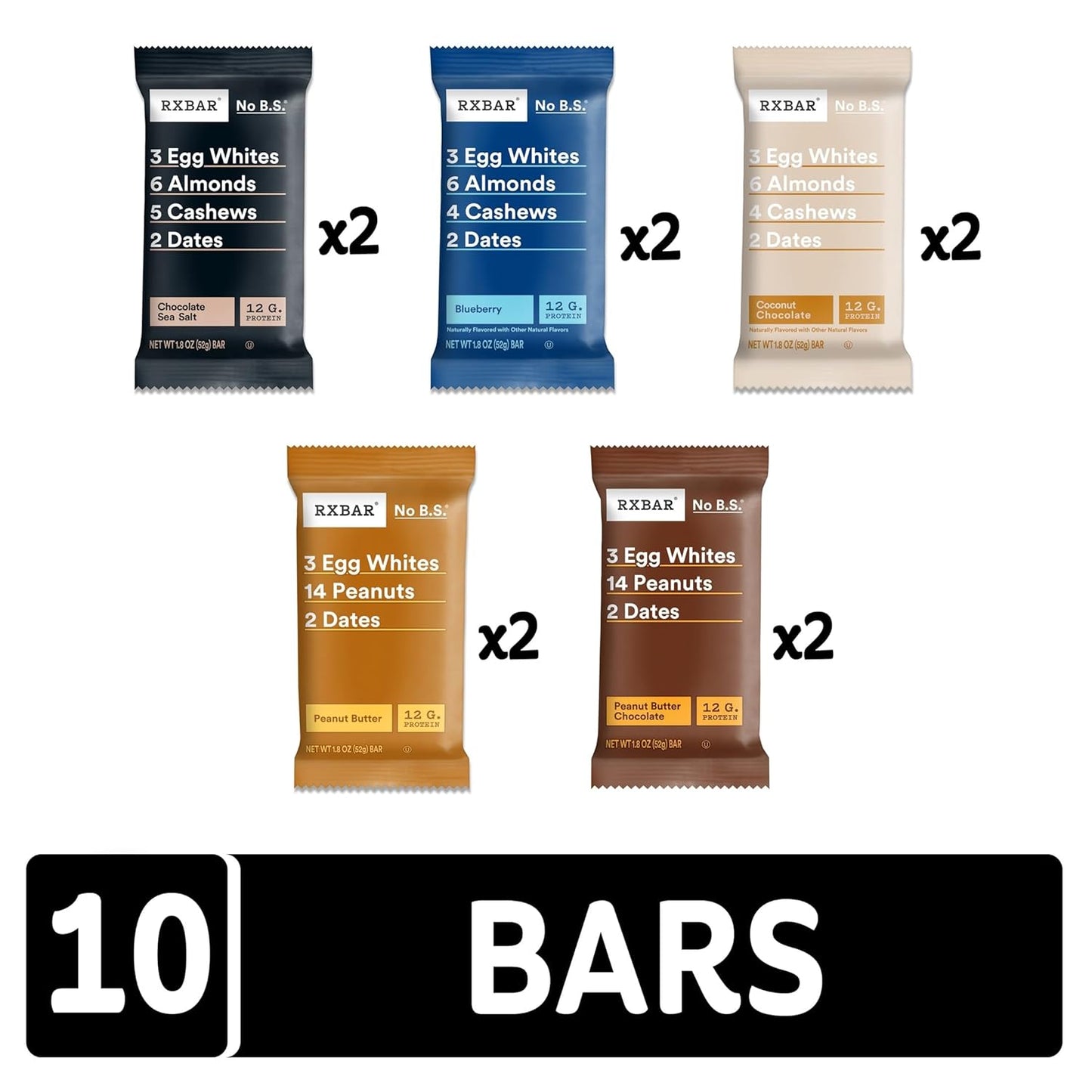 whole-food ingredient list featuring dates, cashews, almonds, and cocoa