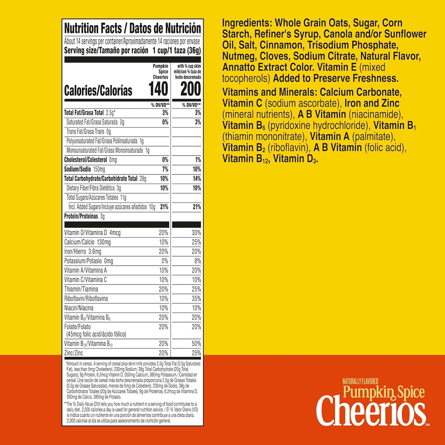 whole grain oats as the first ingredient with 22g whole grain per serving