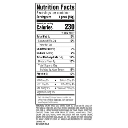 wholesome organic rolled oats as the base ingredient