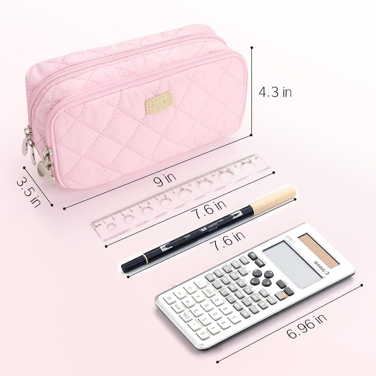 wide-opening top with sturdy double zipper for quick access and secure closure