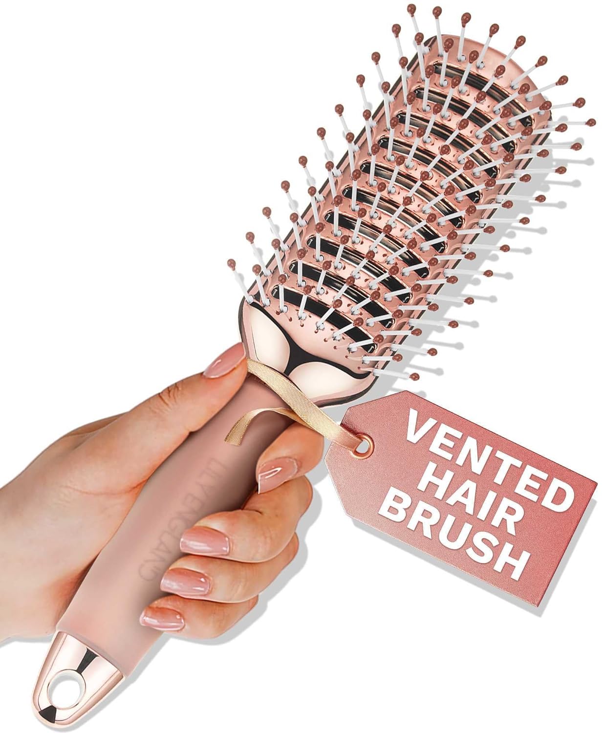 wide-set bristles for gentle detangling on wet or dry hair
