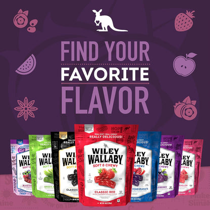 Wiley Wallaby Licorice 10 Ounce Classic Gourmet Soft & Chewy Australian Blasted Berry Candy Twists – Vegan Kosher Stocking Stuffer and Housewarming Snack Gift