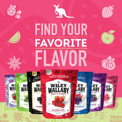 Wiley Wallaby Licorice 10 oz Soft Chewy Australian Candy Twists – Allergy-Friendly Lunchbox Treat for School