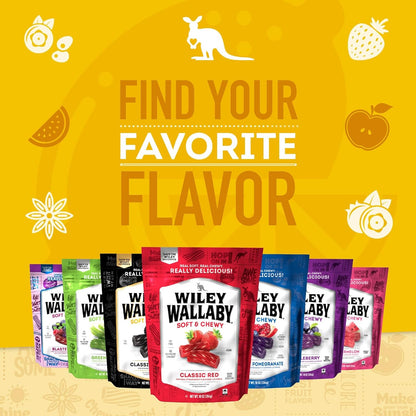 Wiley Wallaby Licorice – Vegan Lemonade Twists Gift Pouch for Housewarming and Hostess Surprises