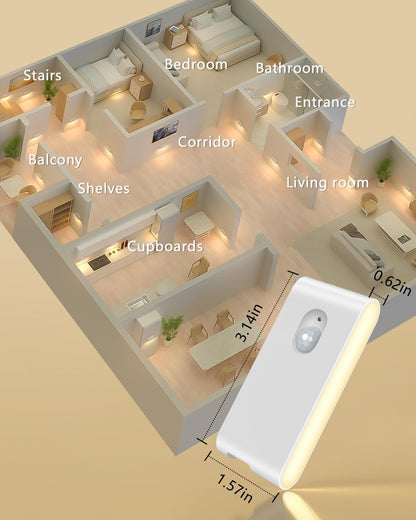 WILLED Rechargeable Night Light 4 Pack – Thoughtful Housewarming Gift for New Homeowners and Renters