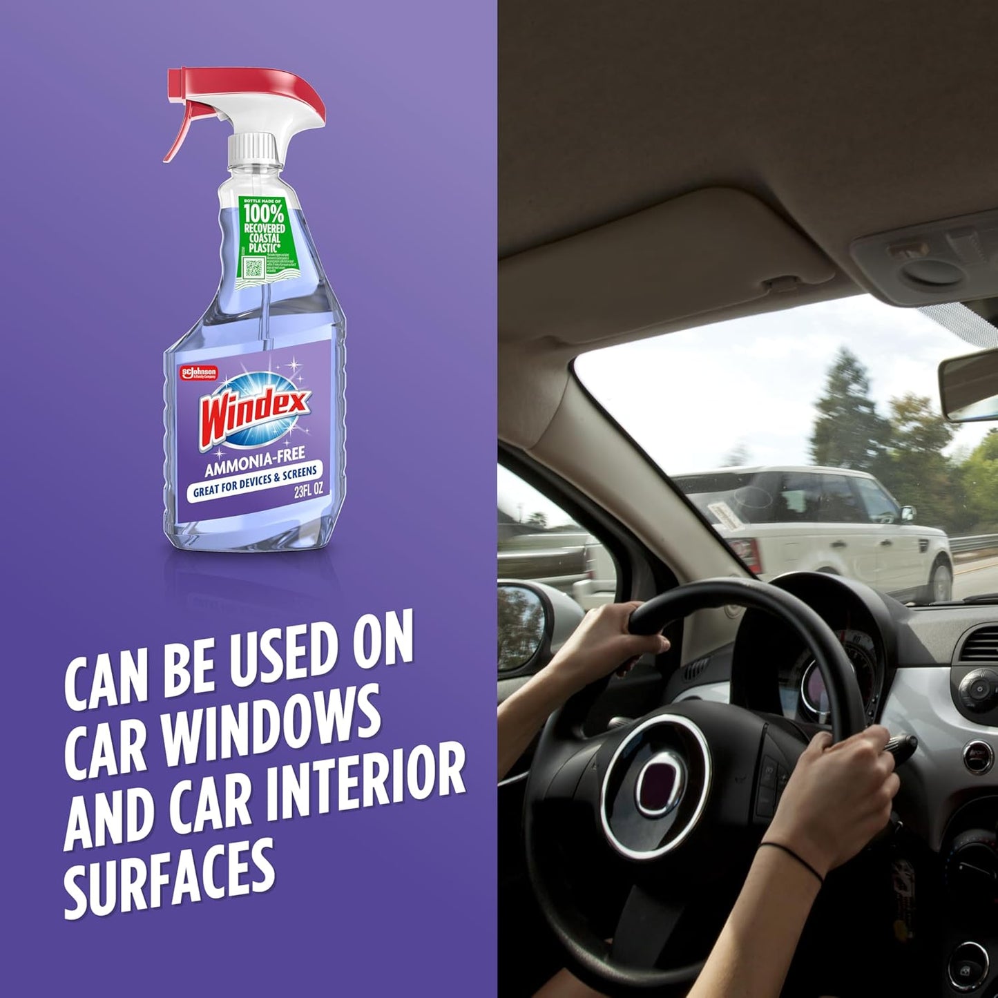 Windex Ammonia-Free Glass Cleaner – Safe Streak-Free Spray for Nurseries, Playrooms, and Kids' Bedrooms