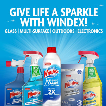 Windex Ammonia-Free Outdoor Glass Cleaner – Concentrated Hose Sprayer for Backyard Siding, Brick and Stone, Pack of 2