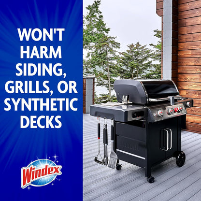 Windex Ammonia-Free Outdoor Glass Cleaner – Concentrated Hose Sprayer for Backyard Siding, Brick and Stone, Pack of 2