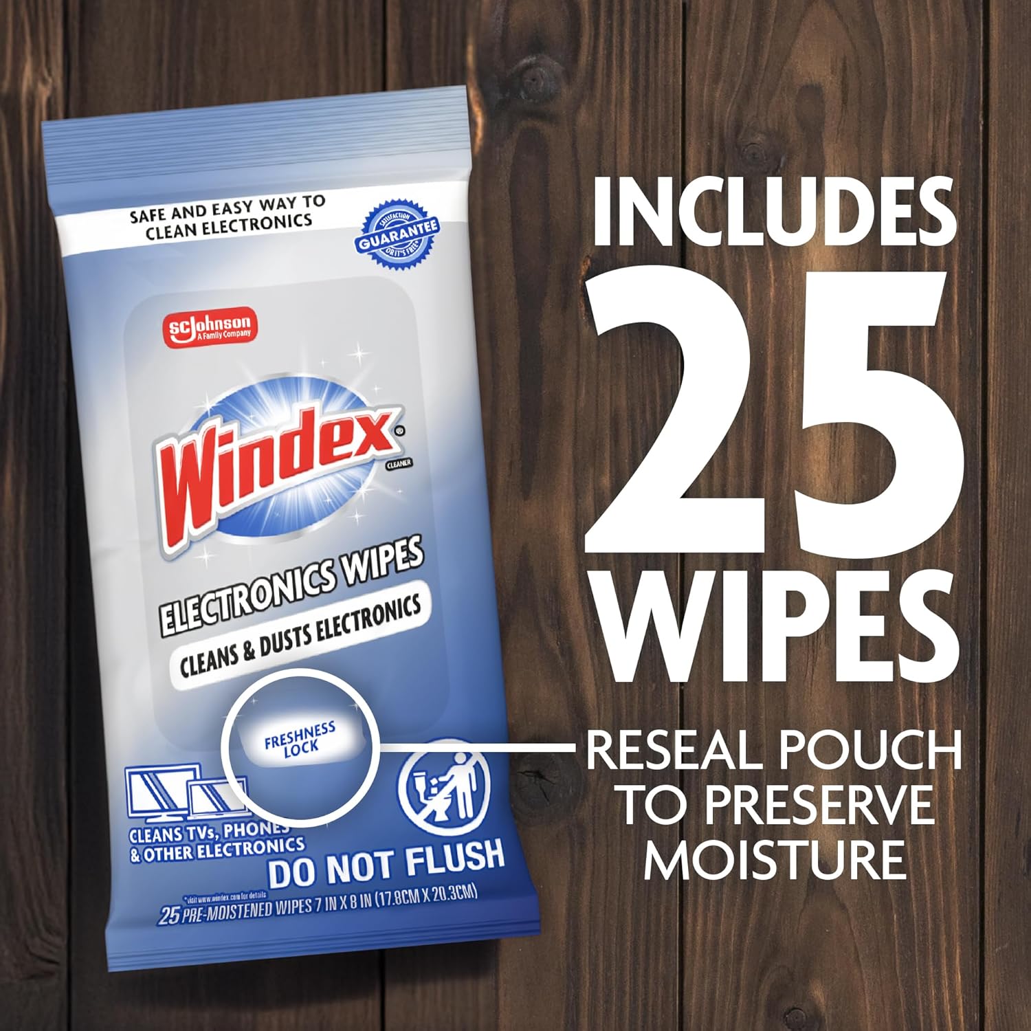 Windex Electronic Cleaning Wipes – Thoughtful Tech Gift for Her, Travel-Friendly Pouch for Daily Screen Care