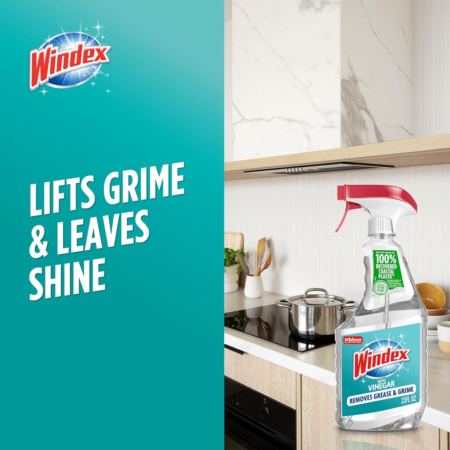 Windex Vinegar Glass Cleaner for Nursery-Safe Cleaning, Ammonia-Free Gentle Formula