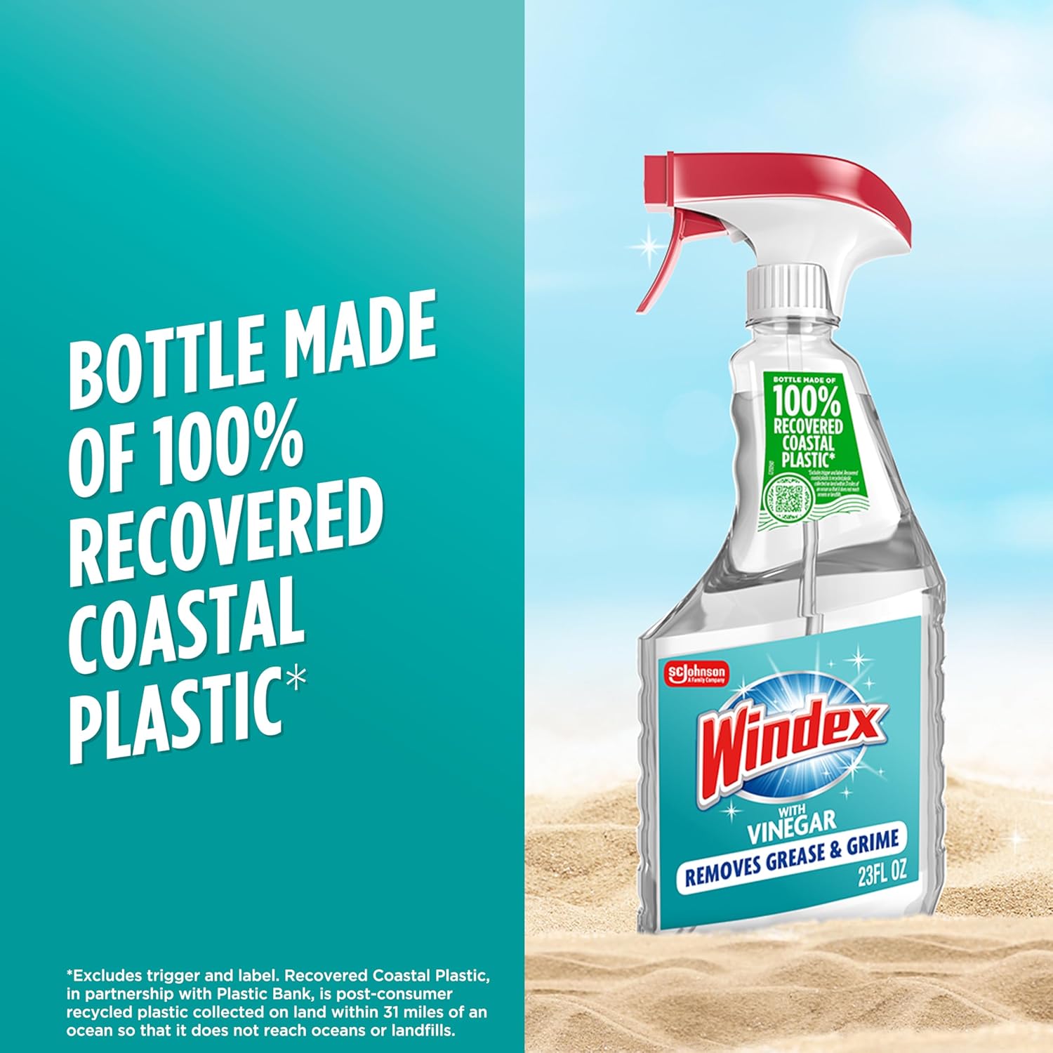 Windex Vinegar Glass Cleaner for Nursery-Safe Cleaning, Ammonia-Free Gentle Formula