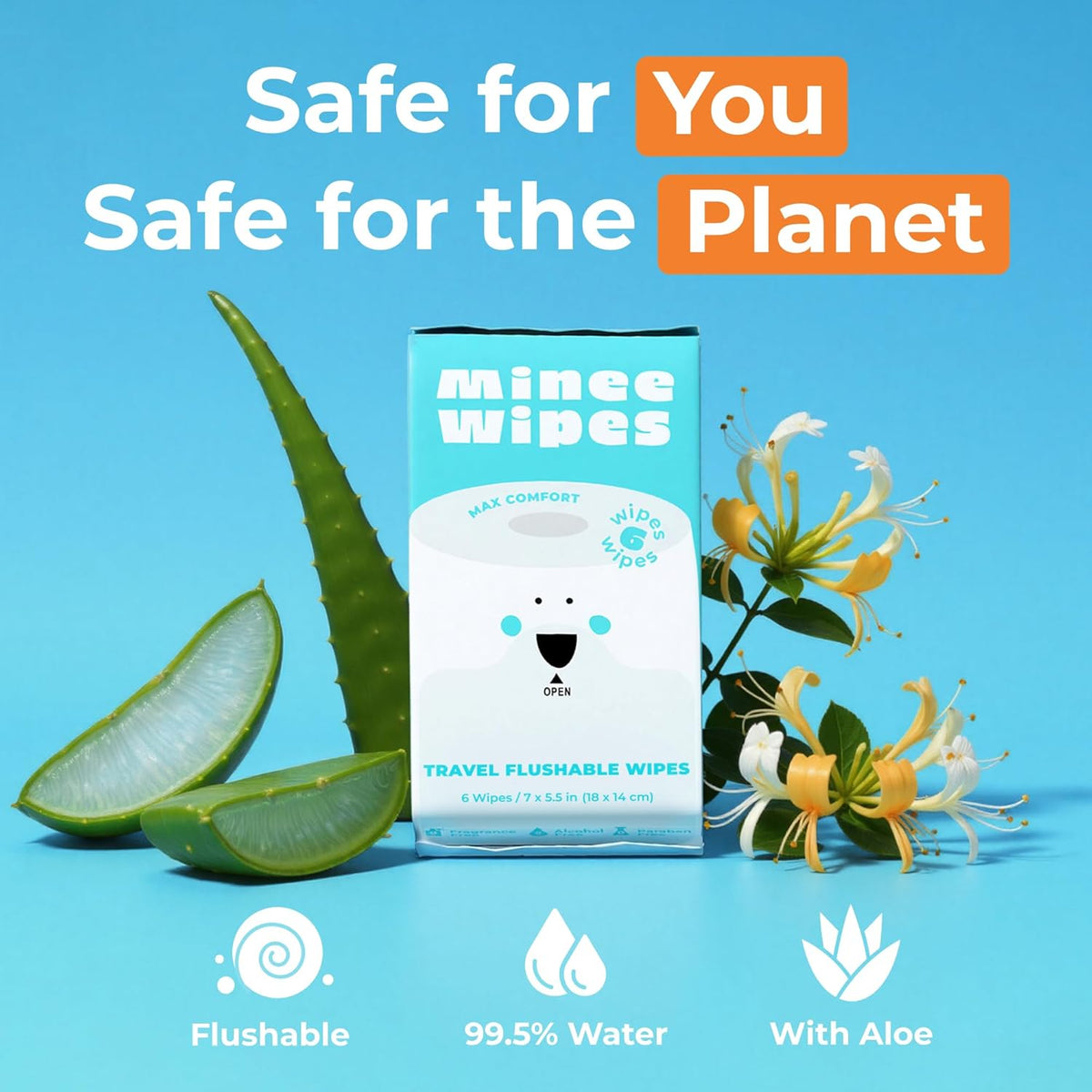 WipeCove Minimalist Flushable Wipes – Slim Single-Dose Packets for the Refined Everyday Carry, Plant-Based