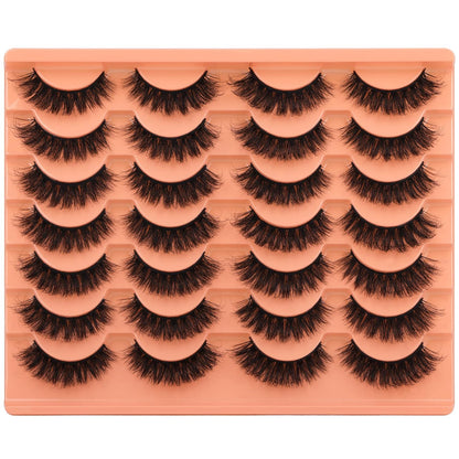 wispy strip construction with cat eye shaping for a lifted, extension-like finish