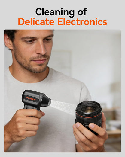 WOLFBOX MF60 Electric Air Duster for Outdoor Shoots, Lens and Sensor Cleaning in the Field