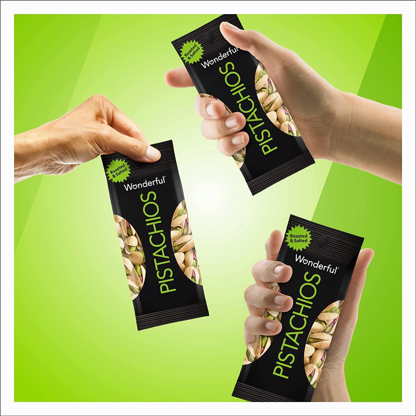 Wonderful Pistachios 1.5oz Single-Serve Bags – Desk-Friendly Protein Snack for the Office