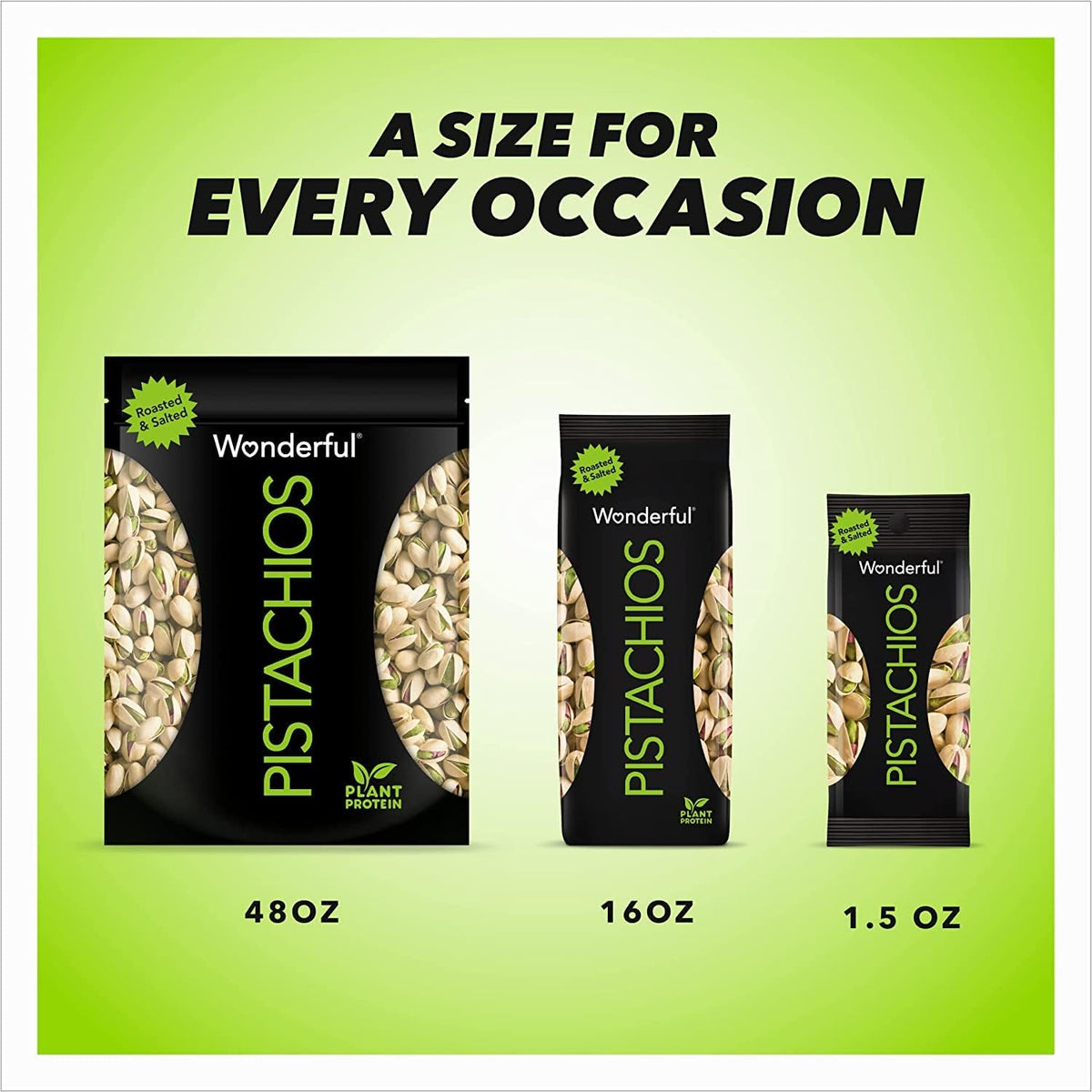 Wonderful Pistachios In Shell, Lightly Salted – School Lunchbox Protein Snack Kids Love to Crack Open