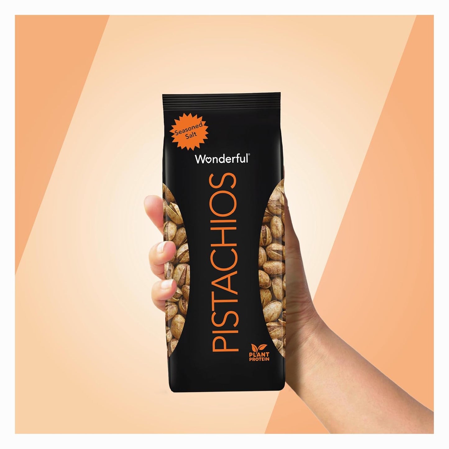 Wonderful Pistachios In Shell Seasoned Salt – Office Desk Protein Snack for Focused Afternoon Work Sessions, 14 oz Resealable Bag
