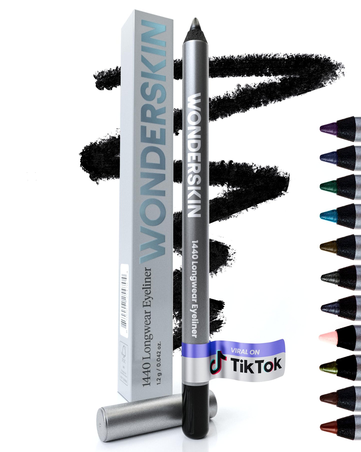 Wonderskin Eyeliner Pencil – Clean Beauty Staple for an Uncluttered Vanity, Longwear Brown Liner