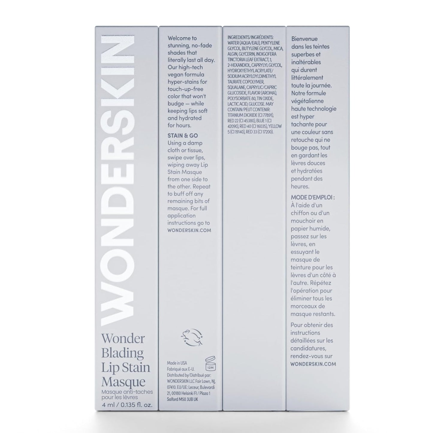 Wonderskin Wonder Blading Lip Stain – 30-Second Morning Routine for Commute and Client Meetings, Peel-Off Masque