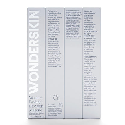 Wonderskin Wonder Blading Lip Stain – 30-Second Morning Routine for Commute and Client Meetings, Peel-Off Masque