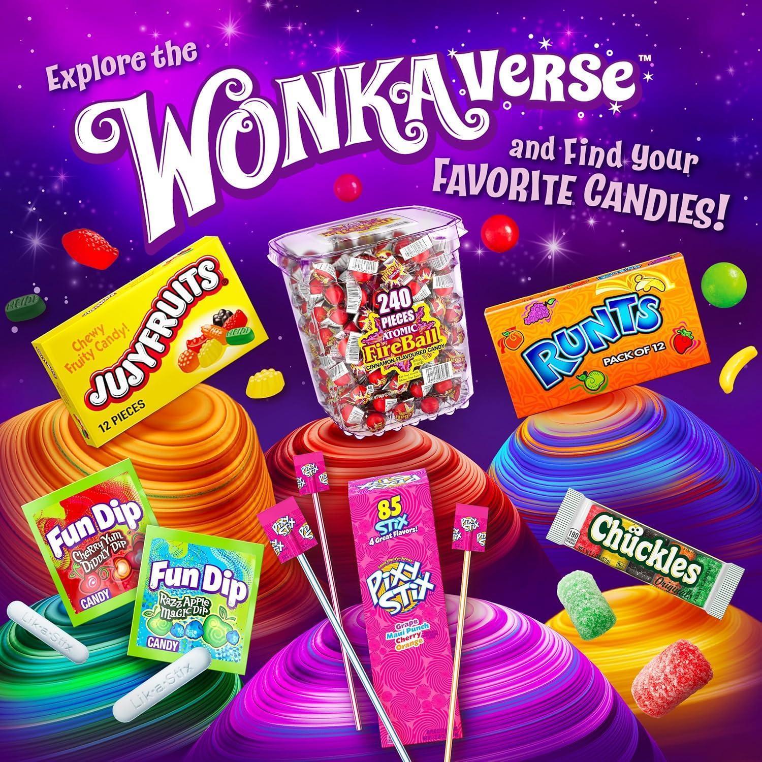 Wonka Spree Original Hard Candy – Nostalgic Candy Gift for Adults, 12 oz Resealable Bag