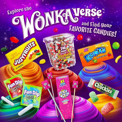 Wonka Spree Original Hard Candy – Nostalgic Candy Gift for Adults, 12 oz Resealable Bag