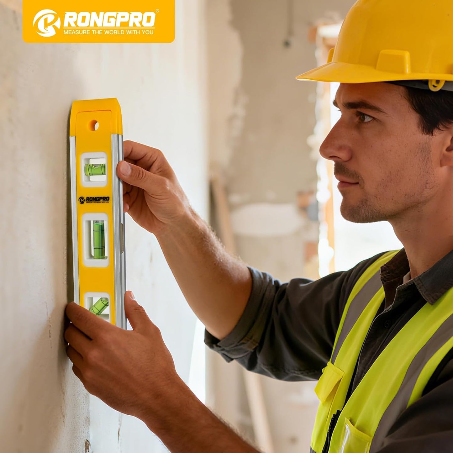 WORKPRO Compact 9 in Bubble Level with Magnetic Base – Speeds Up Picture Hanging and Shelf Mounting in Any Home