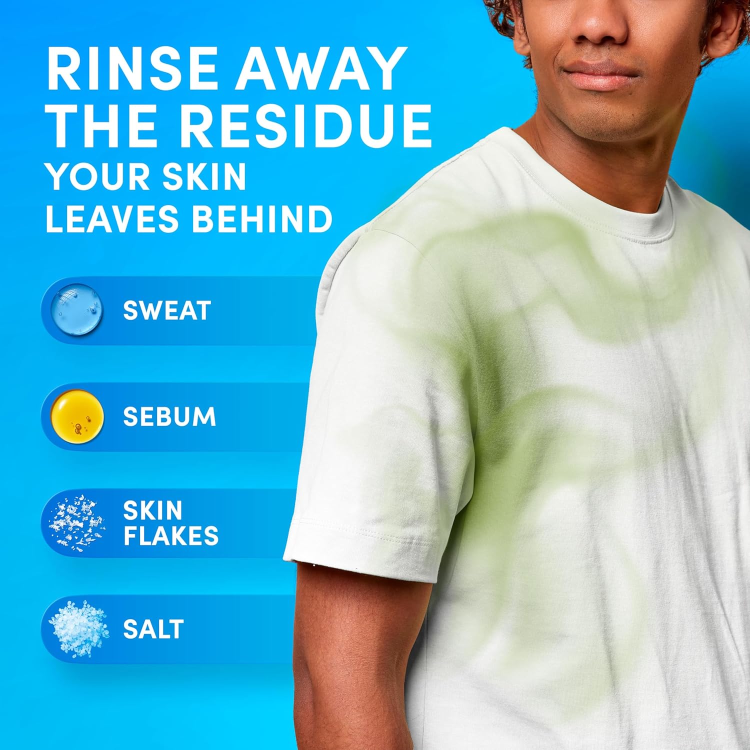 works as a detergent booster for deep-cleansing rinse