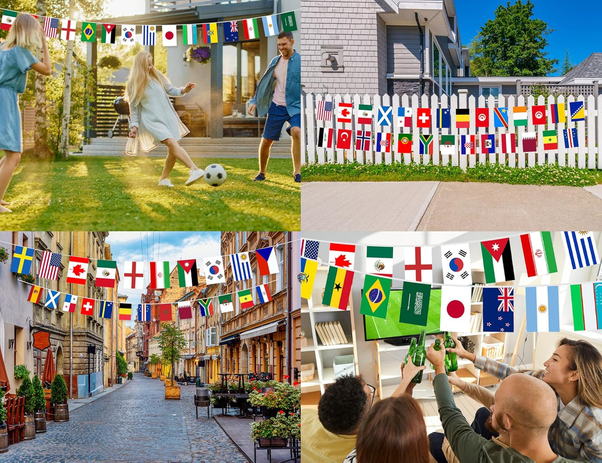 World Cup 2026 49ft Flag String – Thoughtful Soccer Fan Gift for Housewarming, Birthday and Match Day
