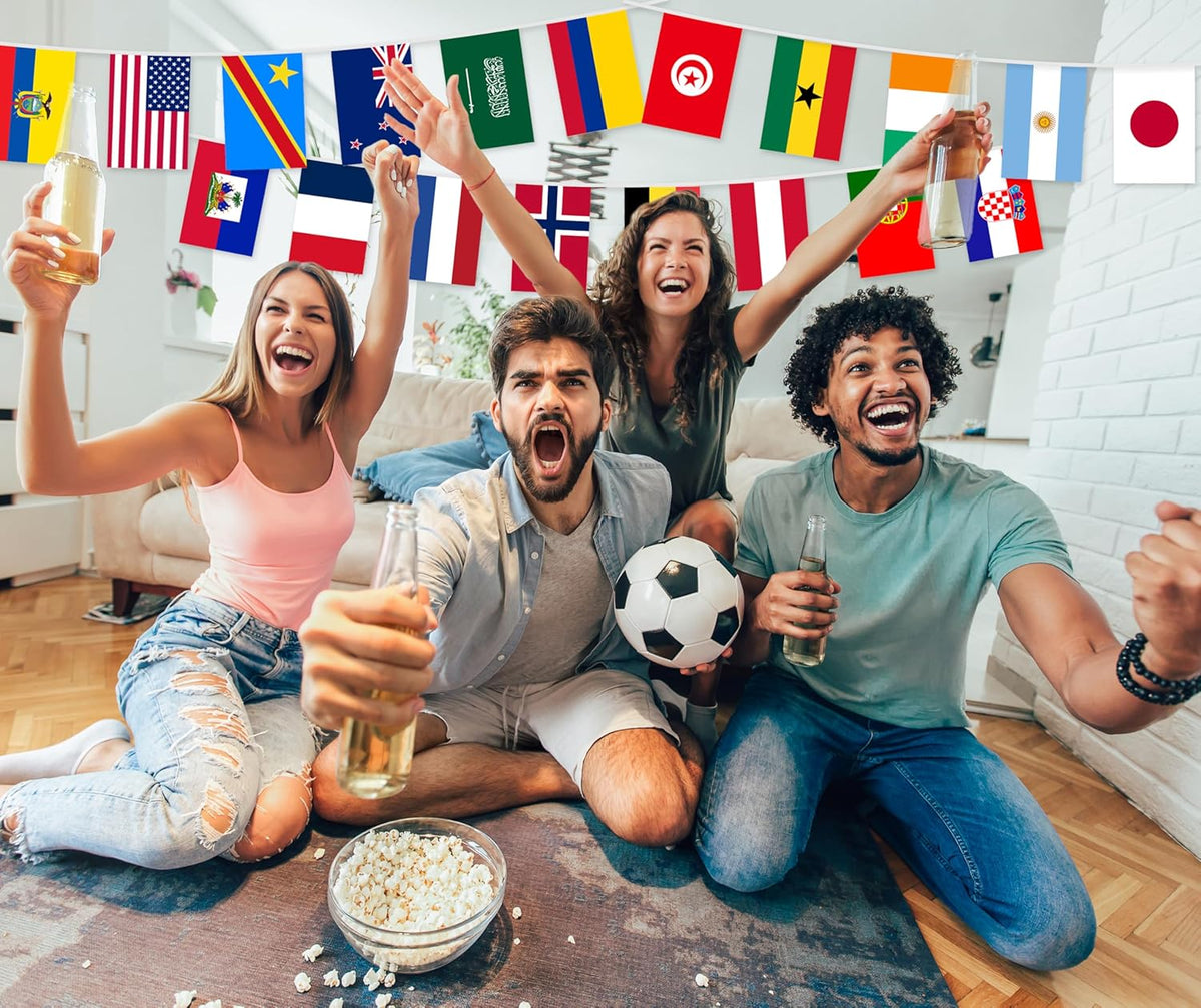 World Cup 2026 49ft Flag String – Thoughtful Soccer Fan Gift for Housewarming, Birthday and Match Day