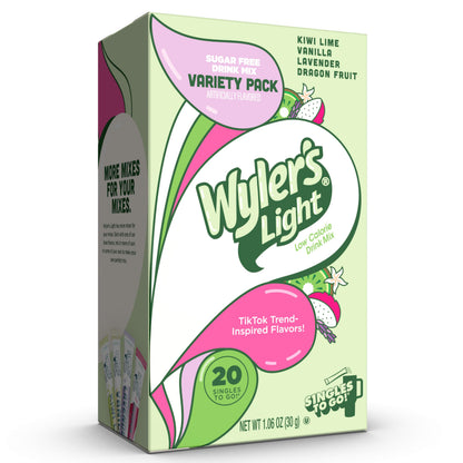 Wyler's Light Water Enhancer – Desk-Friendly Flavored Water Mix for Home Office and Study Sessions, Sugar-Free