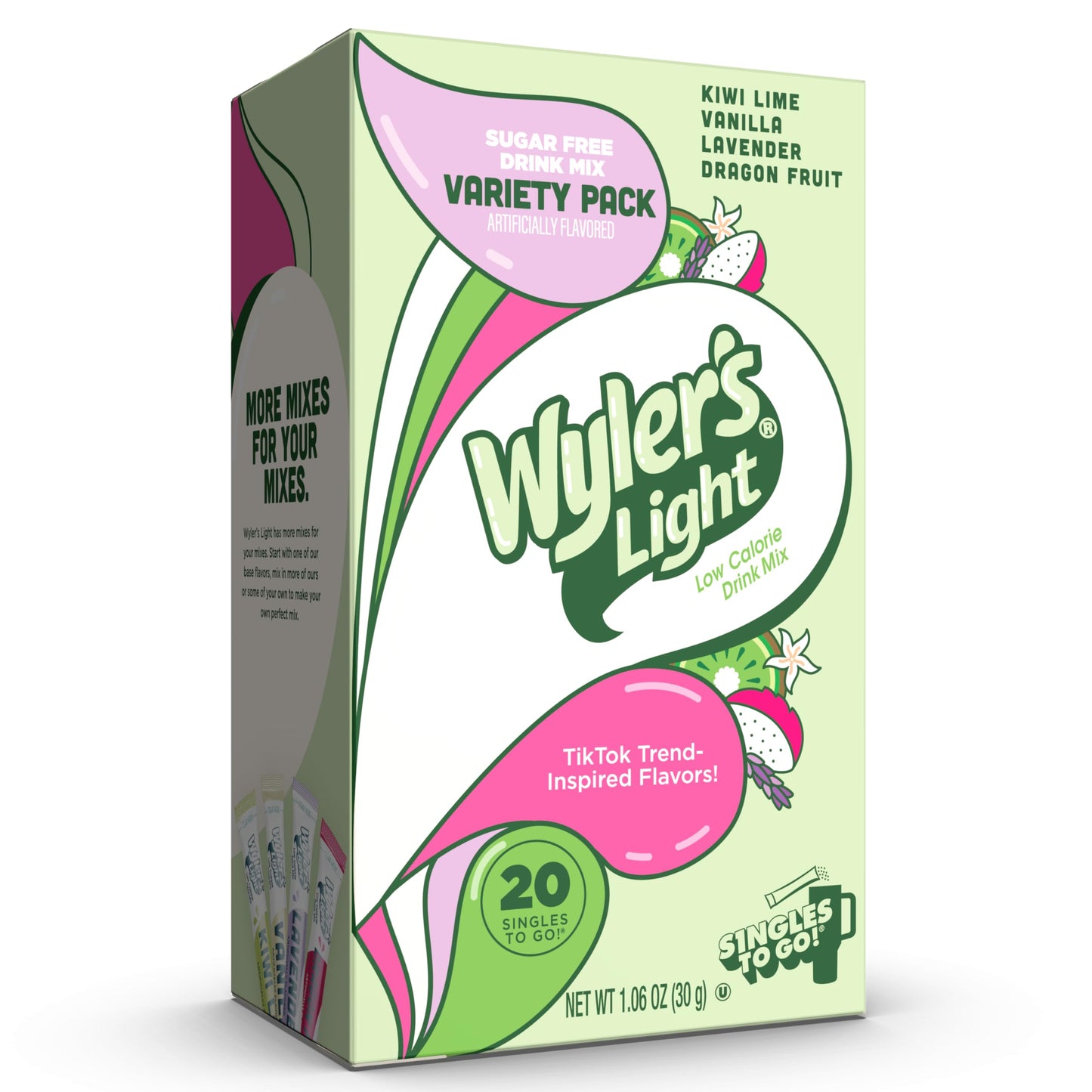 Wyler's Light Water Enhancer – Desk-Friendly Flavored Water Mix for Home Office and Study Sessions, Sugar-Free