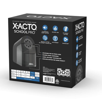 X-ACTO School Pro Electric Sharpener Gift for Teachers, Classroom-Ready Starter with XL Shavings Bin