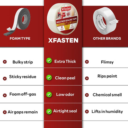 XFasten Clear Window Weather Stripping – Barely-There Air Leak Fix for Intentional, Minimalist Spaces