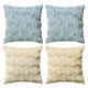 Blue/Beige - 18" x 18" (Pack of 4)