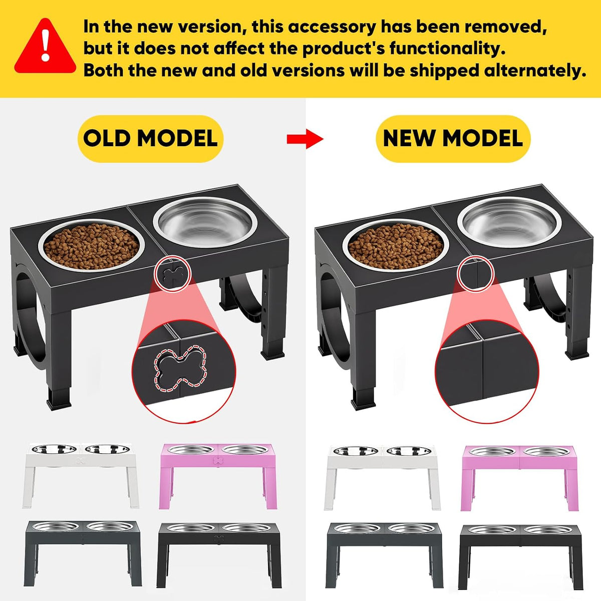 XIAZ Elevated Dog Bowls – Thoughtful Gift for Dog Parents, Adjustable Raised Feeding Station for Large and Medium Breed Pups