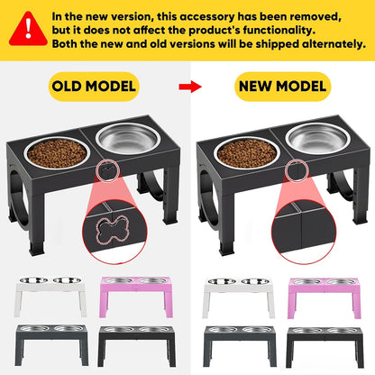 XIAZ Elevated Dog Bowls – Thoughtful Gift for Dog Parents, Adjustable Raised Feeding Station for Large and Medium Breed Pups