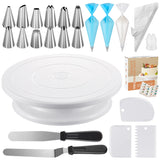 Kootek Cake Decorating Supplies – Simple Black and White Baking Set, Stainless Steel Essentials Only