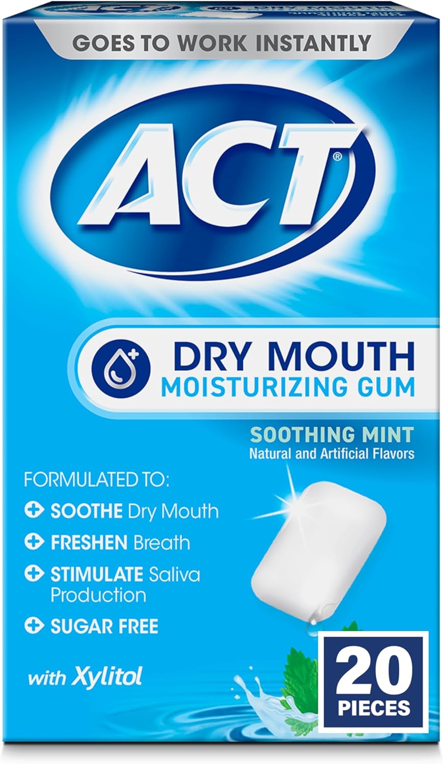 xylitol-sweetened formula to soothe dry mouth and support oral health