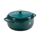 Lodge Family-Made Enameled Dutch Oven – Sustainable Long-Lasting Cookware Replacing Disposable Non-Stick Pans, Wholesome Roasts
