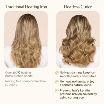 Yanibest Heatless Hair Curler – Damage-Free Bedtime Hair Ritual, Overnight Ribbon Wrap for Healthy Long Hair