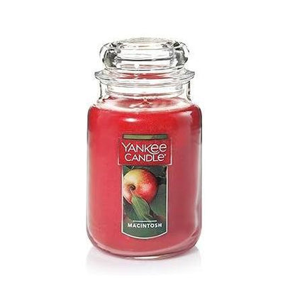 Yankee Candle Autumn Wreath Single Wick Candle – Cozy Cinnamon Apple Aroma for Bath Time Spa Setting and Self-Care Rituals