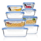 Vtopmart 8 Pack Airtight Glass Meal Prep Containers with Locking Lids – RV and Road Trip Food Storage Set for Adventurers