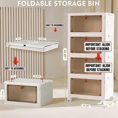 YFXCVSL 4 Tier Storage Bins Safe for Nursery and Classroom Use