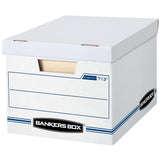 Bankers Box 12-Pack Basic-Duty File Storage Box with Lid, Letter/Legal – Neutral Cardboard File Box for Clutter-Free Living